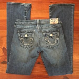True Religion Hi-Rise Boot Jeans Sz 28 EUC